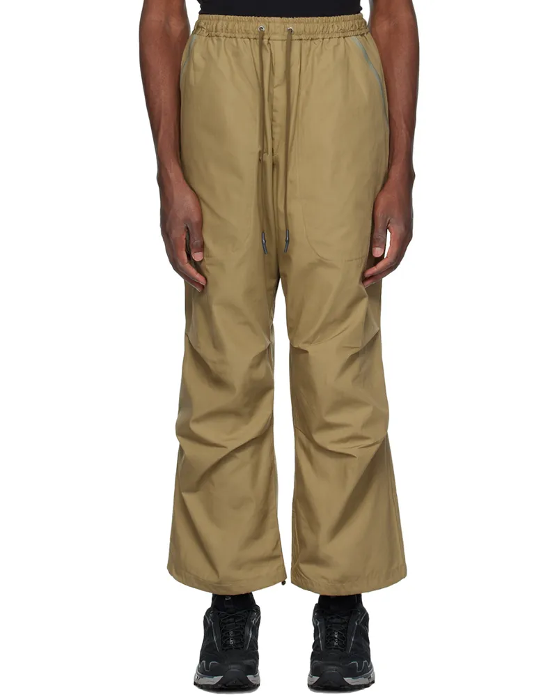 CCP Beige Drawstring Track Pants Khaki
