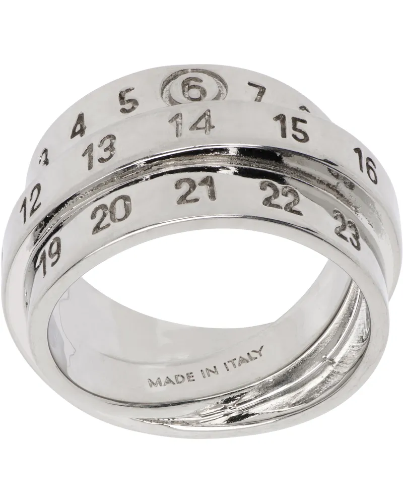Maison Margiela Triple Logo Numeric Signature Ring 956
