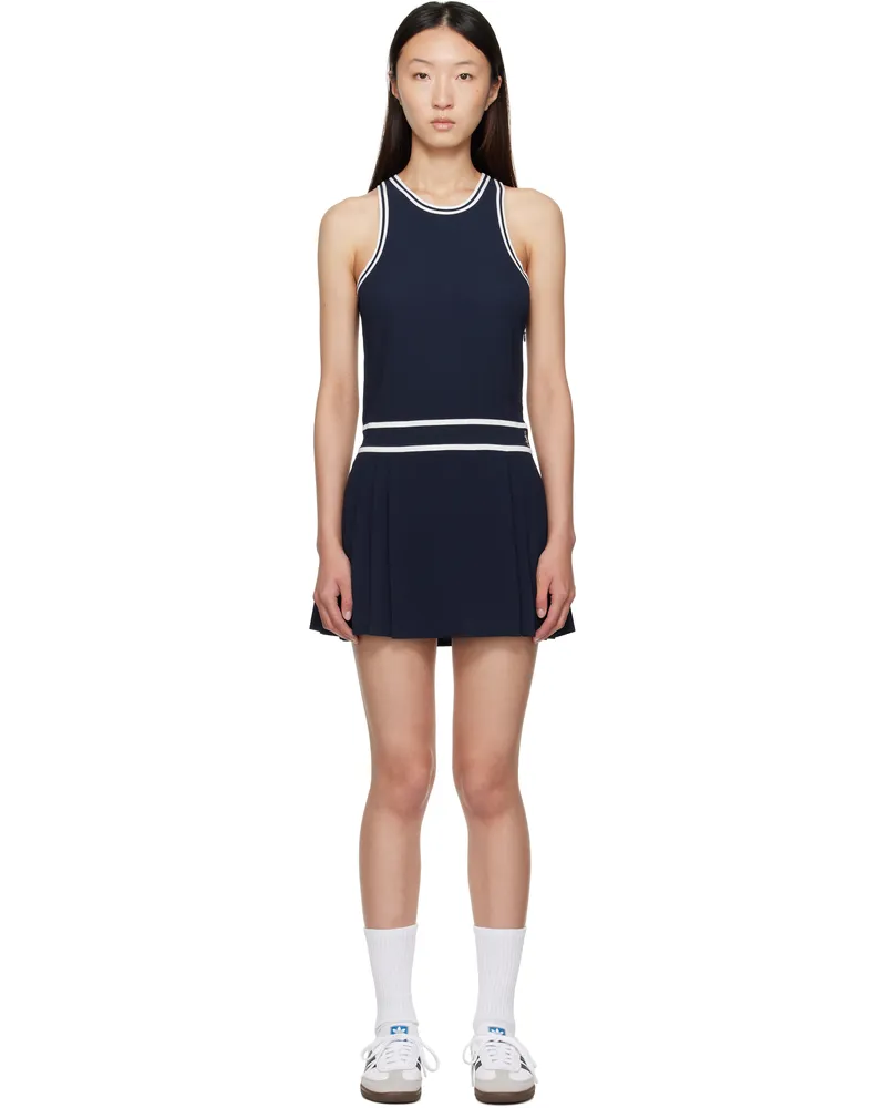 SPORTY & RICH Navy 'SRC' Phoebe Minidress 3738
