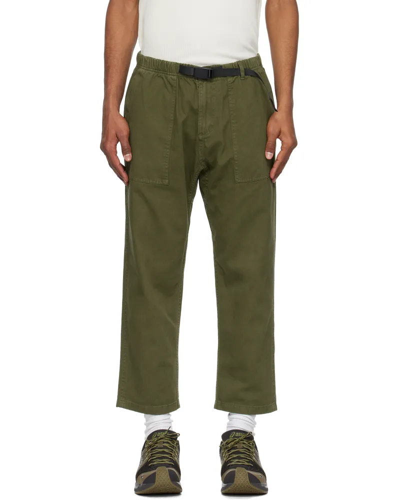 GRAMICCI Khaki Loose Tapered Trousers Olive