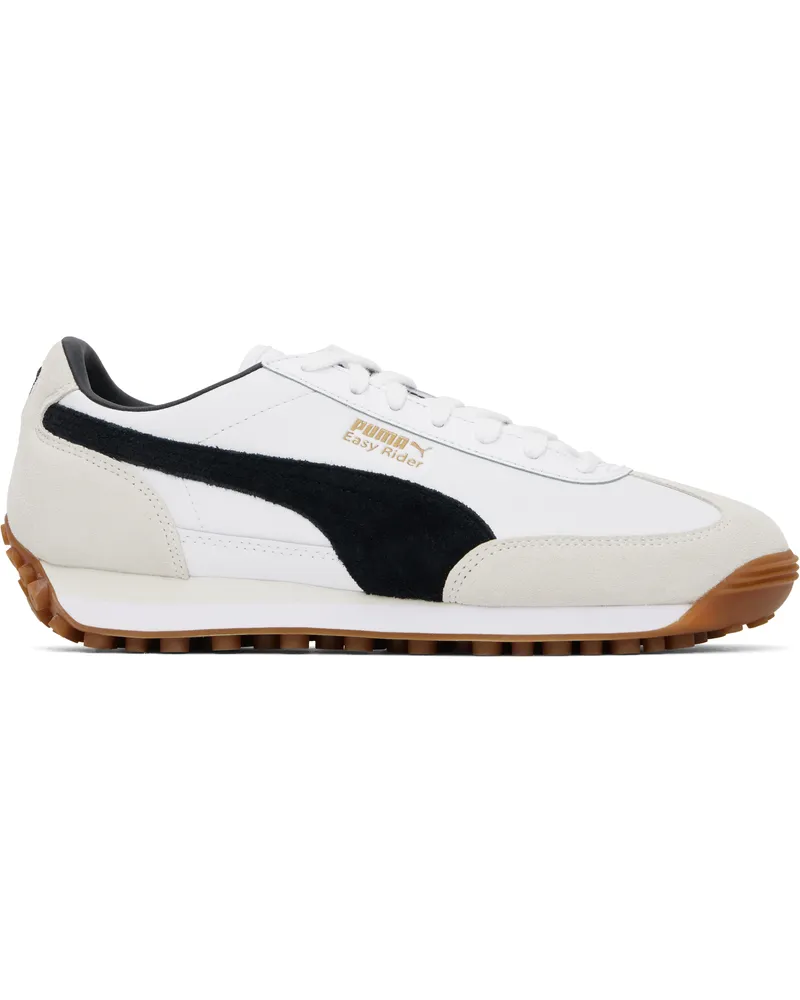 Puma White & Black Easy Rider Mix Sneakers Puma