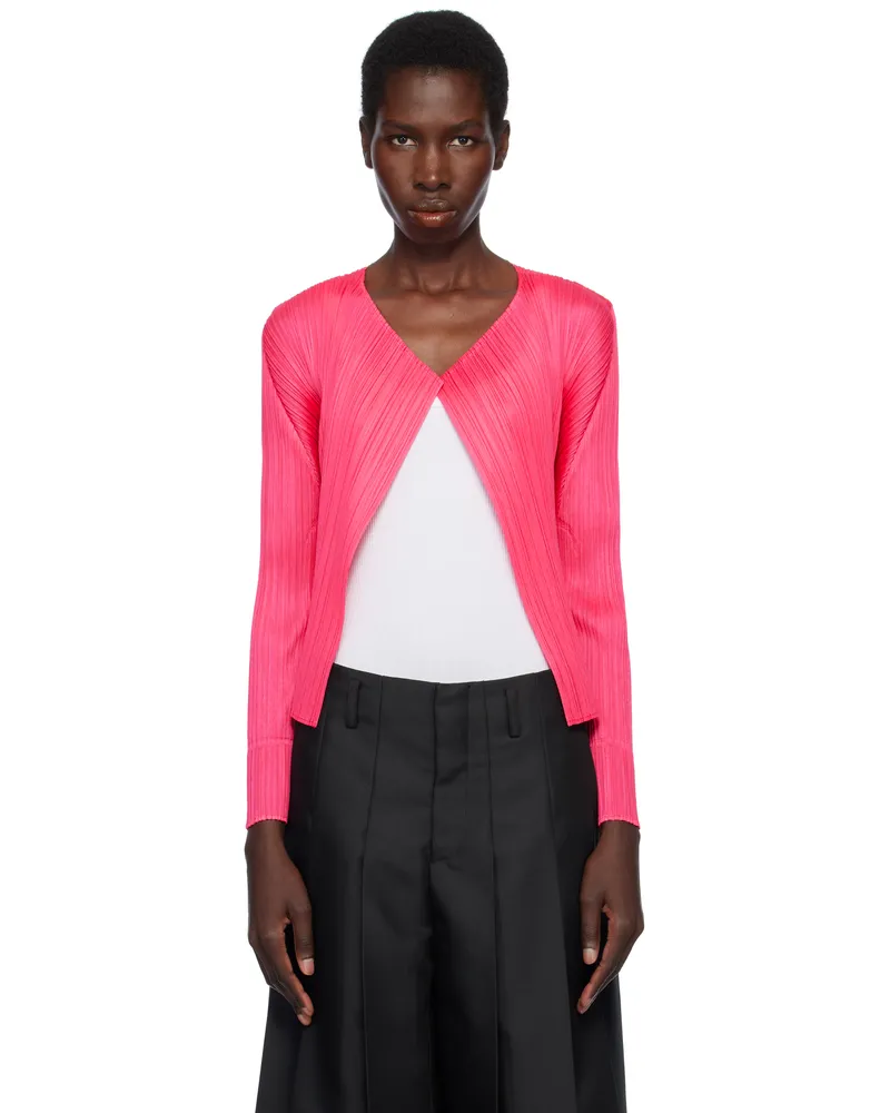 Issey Miyake Pink Monthly Colors March Cardigan 21