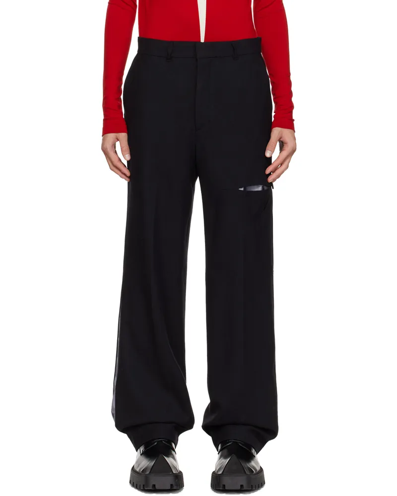 KUSIKOHC Black Cutout Trousers Black