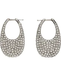 COPERNI Silver Crystal Medium Swipe Earrings Silver