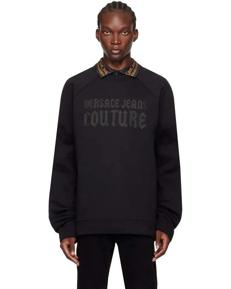 Versace Jeans Black Appliqué Sweatshirt E899-black