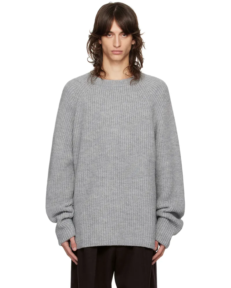 FRANKIE Shop Gray Carter Crewneck Sweater Grey