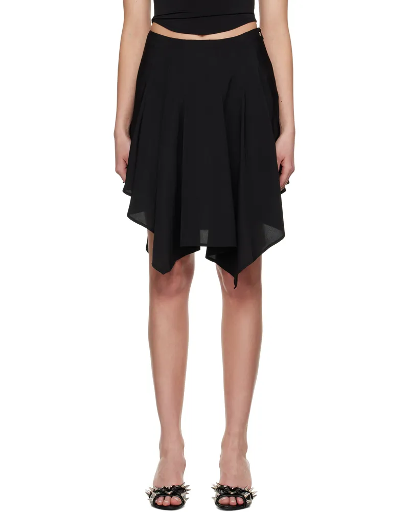 Miaou Black Ty Midi Skirt Black