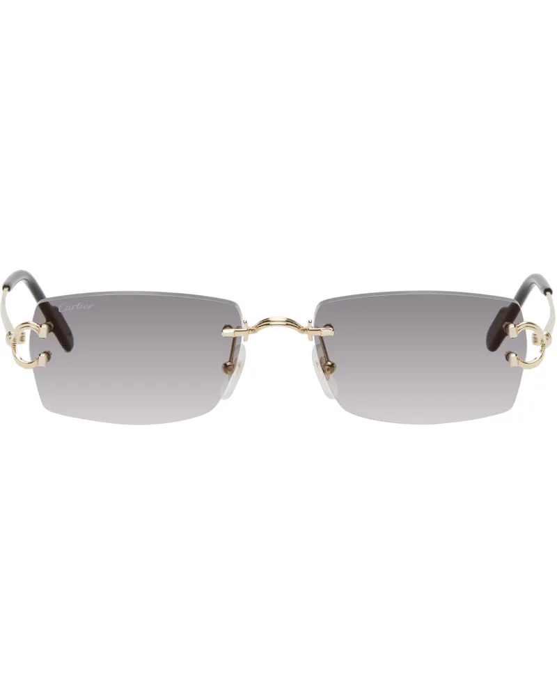 Cartier Gold 'Décor C Classique de Cartier' Sunglasses 001