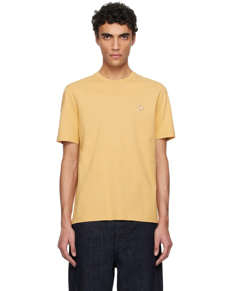 Kitsuné Yellow Chillax Fox Patch Regular T-shirt 0116