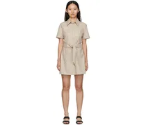Taupe Halli Shirt Vegan Leather Dress