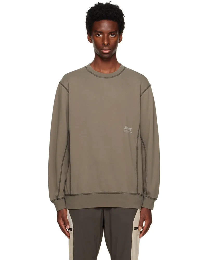 Parel Studios Taupe Contrast Sweatshirt Warm