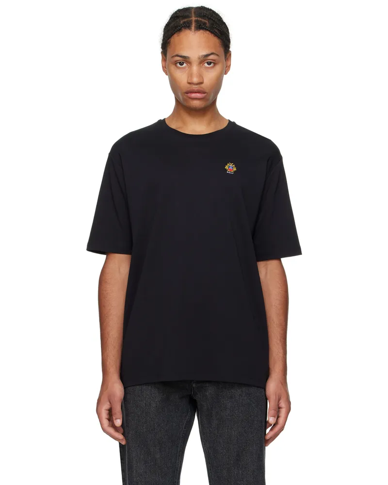 Bally Black Adrien Brody Edition Embroidered-Logo T-Shirt Black