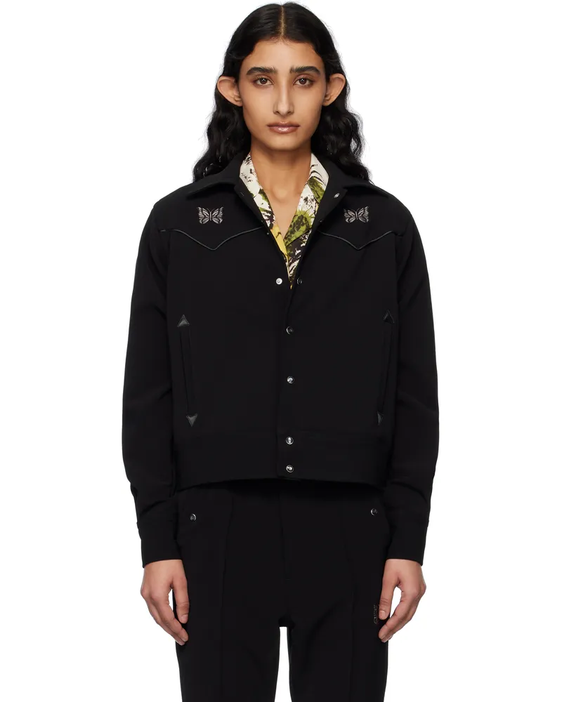 NEEDLES Black Piping Cowboy Jacket C-black