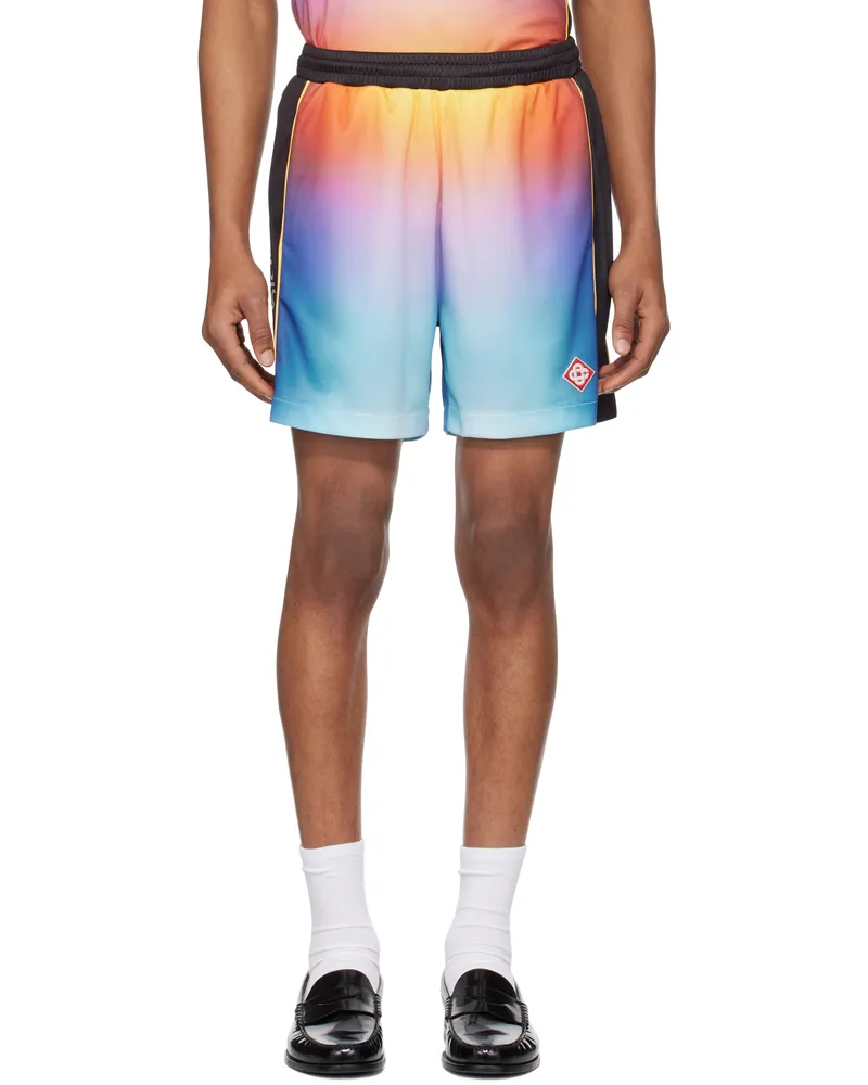 Casablanca Paris Multicolor Gradient Football Shorts Gradient