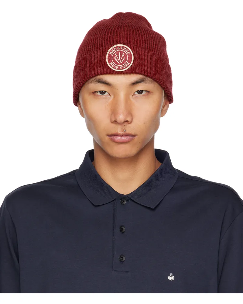 Rag & Bone Red Charlie Beanie Red
