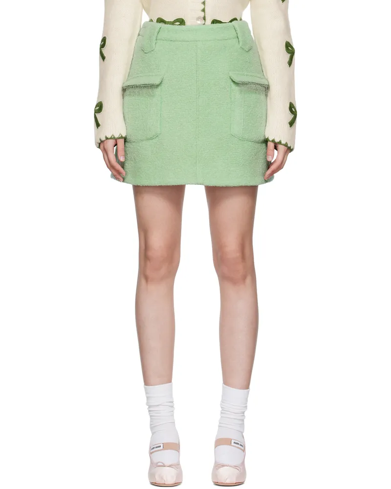 Shrimps Green Rose Miniskirt Light