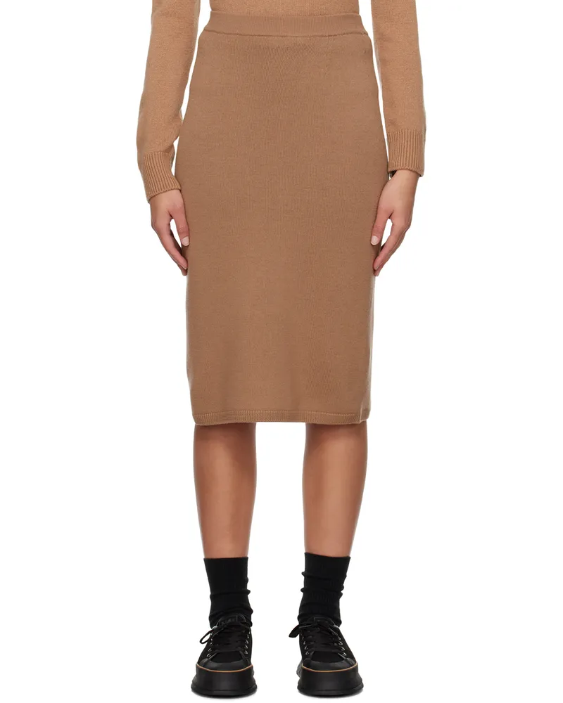 Max Mara Tan Dina Midi Skirt 004