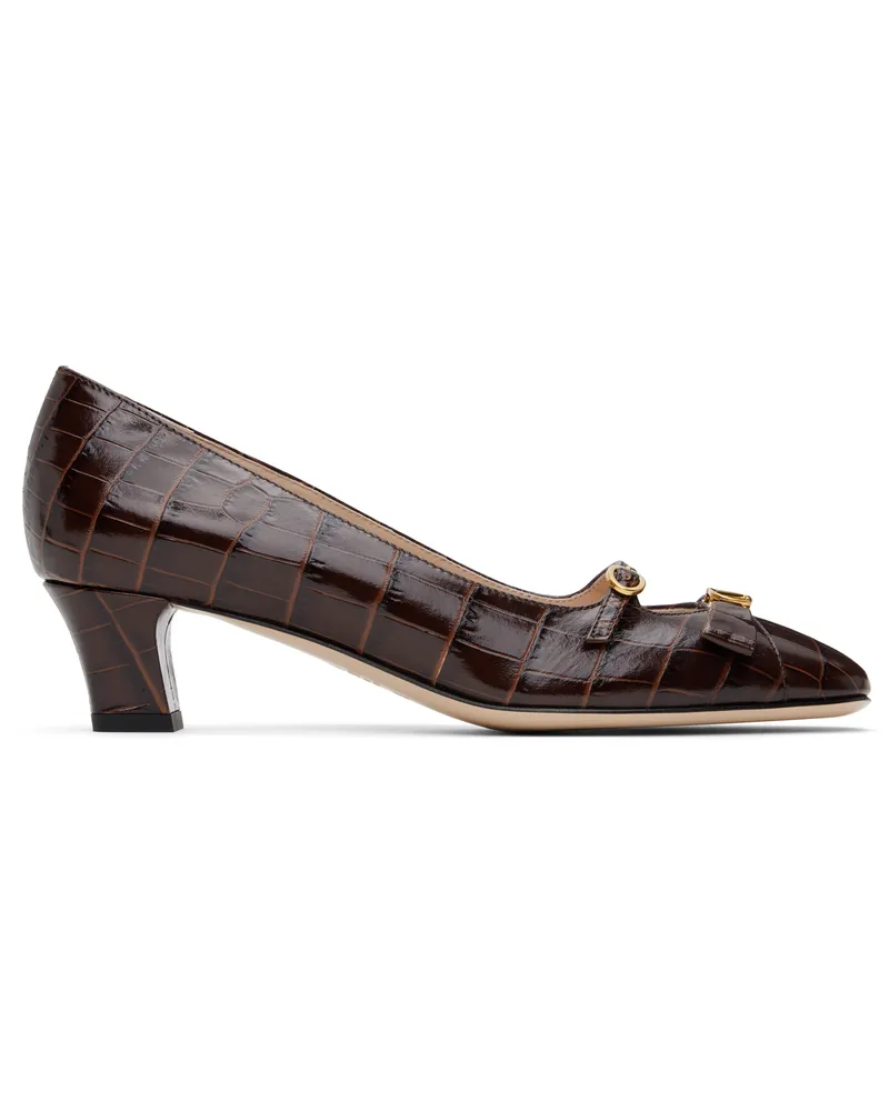 Valentino Garavani Brown Bowow Décolleté Heels 7k3