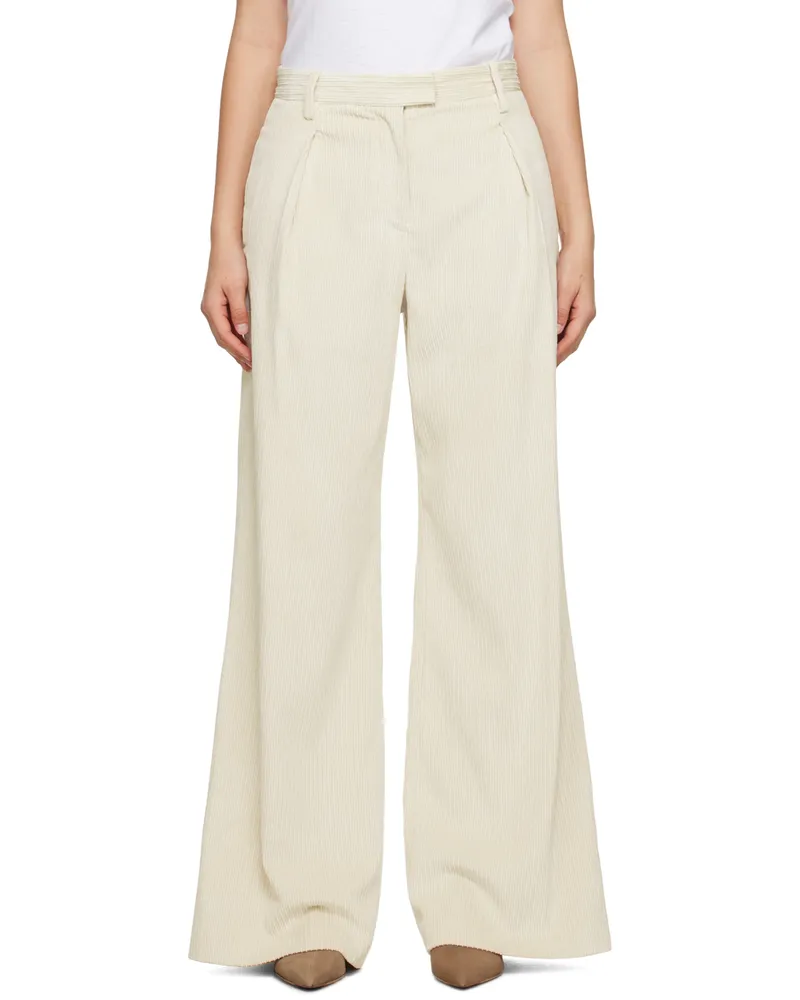 Rag & Bone Off-White Bennett Trousers Ivory