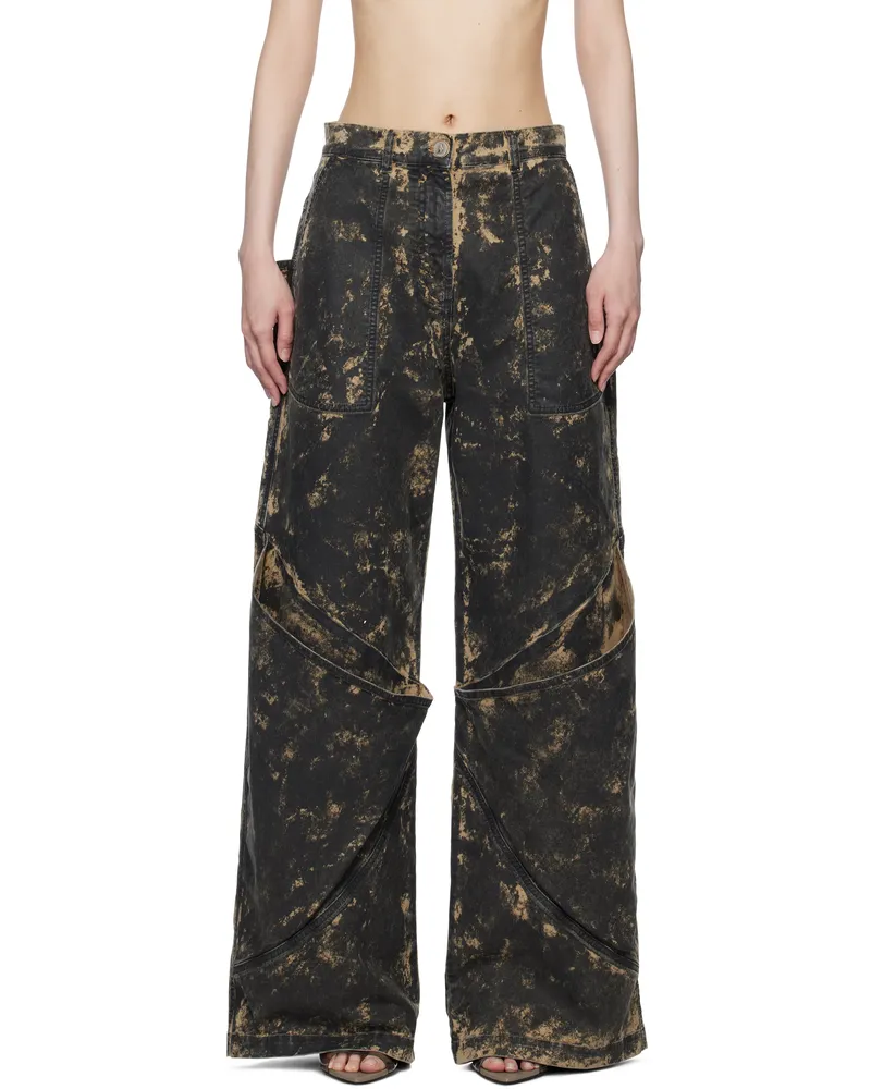 ATTICO Black & Beige Long Jeans 736