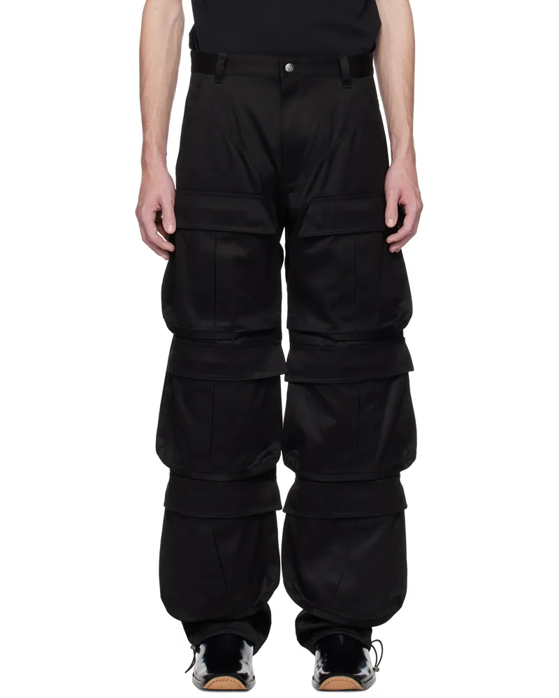Thierry Mugler Black Relaxed-Fit Cargo Pants 1999