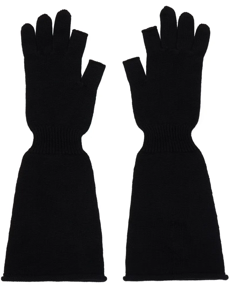 Rick Owens Black Porterville Sphinx Gloves 09