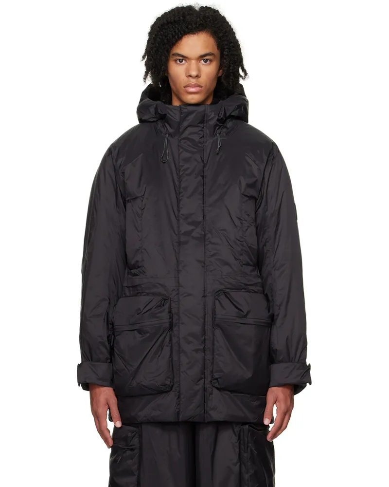 RAINS Black Vardo Puffer Coat Black