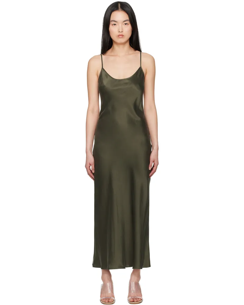 Silk Laundry Green 1996 Midi Dress Pine