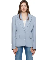 OFF-WHITE Blue Round Blazer Light