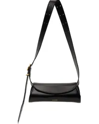 Jil Sander Black Cannolo Mini Bag Black