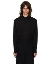 Yohji Yamamoto Black J-Plain Stitch Big Shirt Black