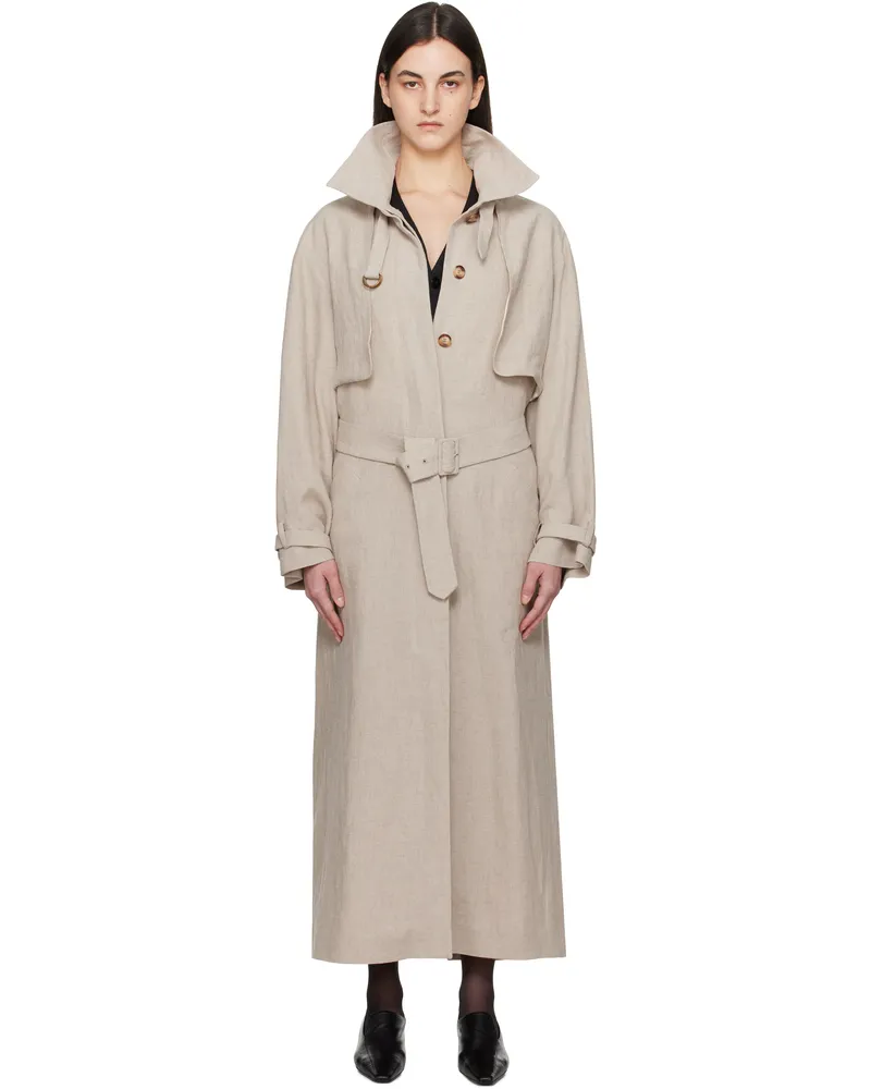 La Collection Beige Jocasta Trench Coat Beige