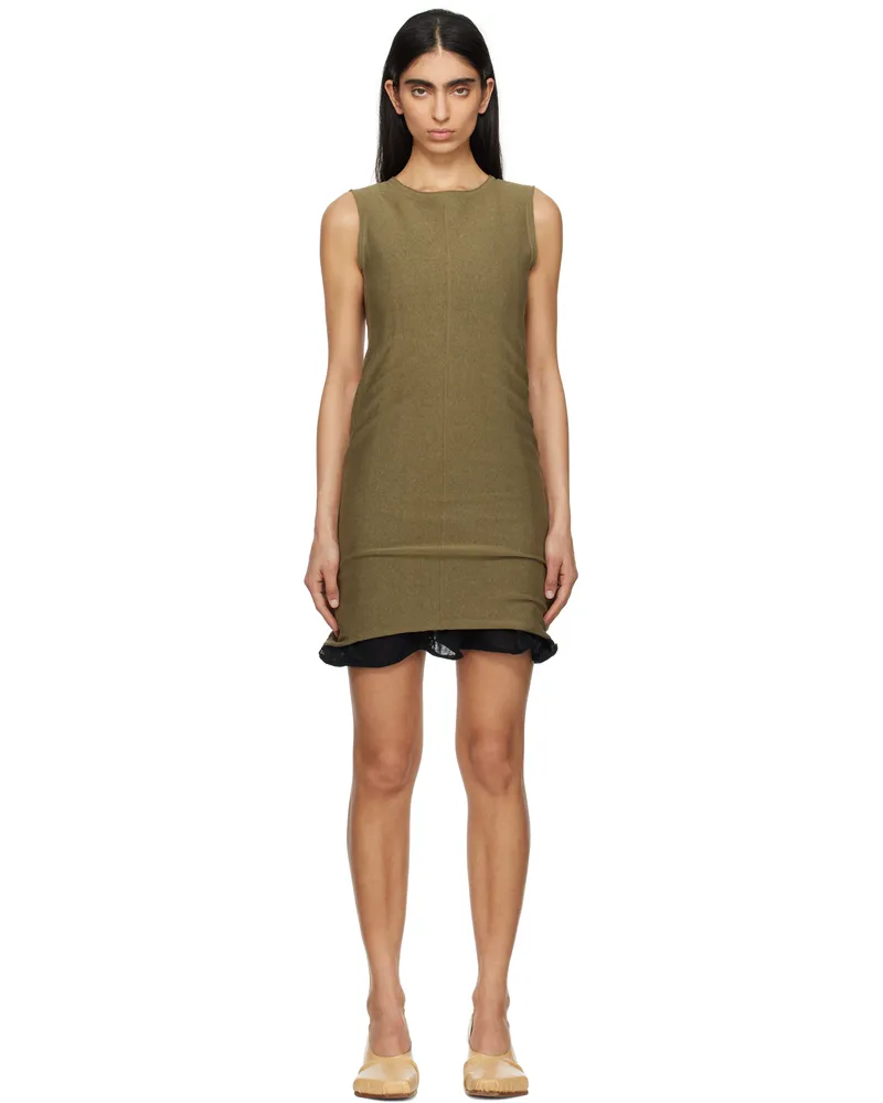 Eckhaus Latta Brown Veil Minidress Branch