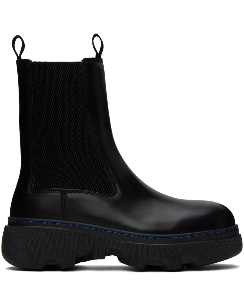 Burberry Black Creeper Chelsea Boots Black