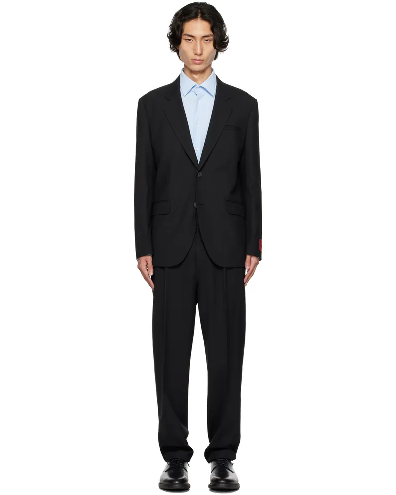HUGO BOSS Black Single-Breasted Suit 001-