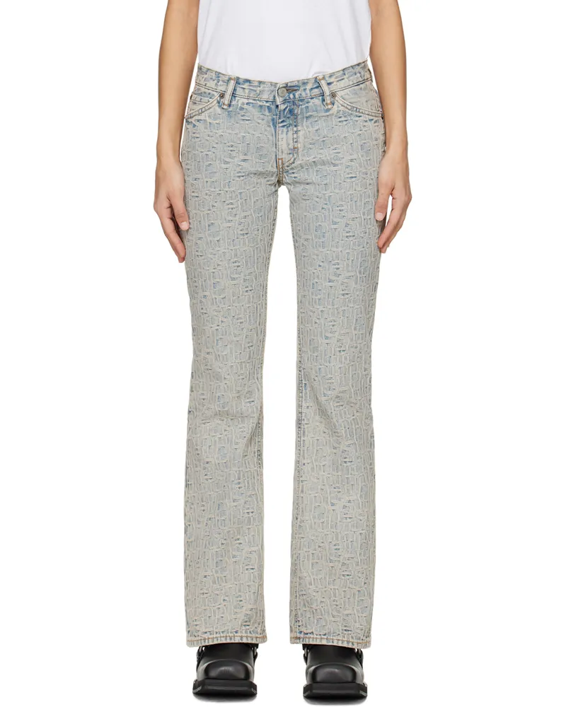 Acne Studios Blue 2005 Monogram Slim Fit Jeans Buf