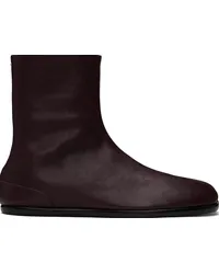 Maison Margiela Burgundy Tabi Ankle Boots Tmerlot