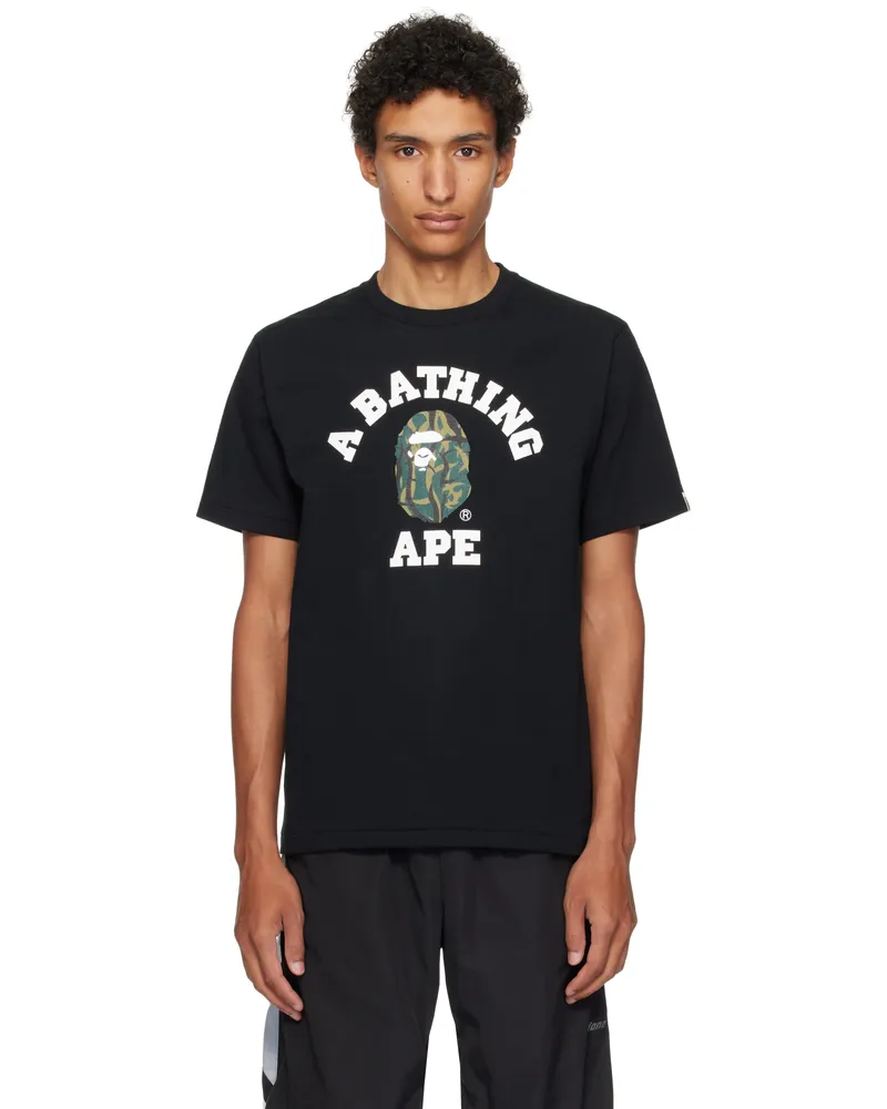 BAPE Black Trial Camo College T-shirt Bk0