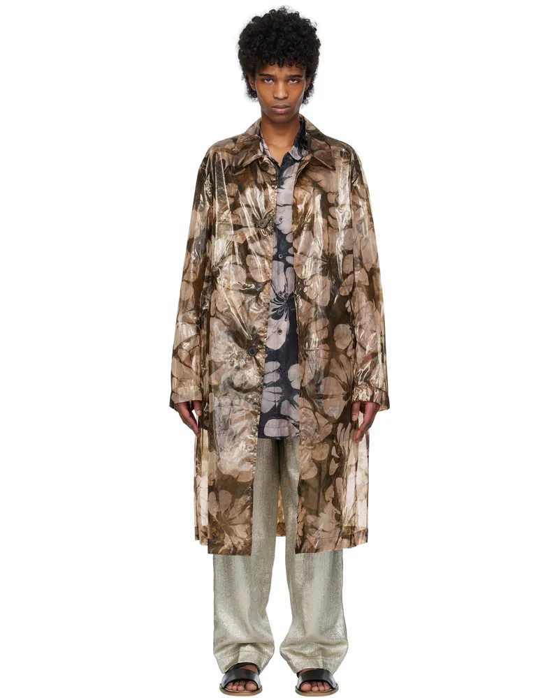 Dries van Noten Pink Loose Fit Mac Coat 305