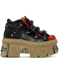 VETEMENTS Black & Red New Rock Edition Platform Sneakers Black