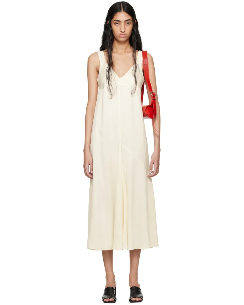 Studio Nicholson White Wylie Maxi Dress Parchment