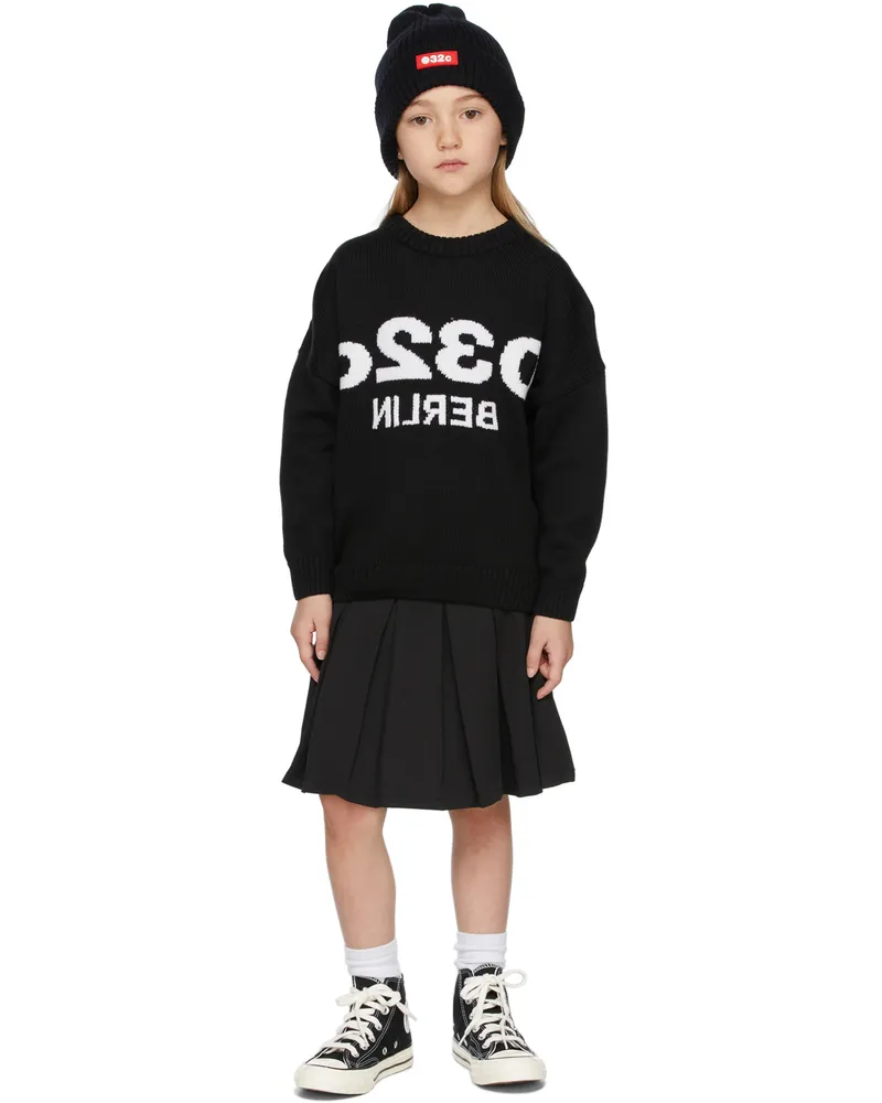 032c SSENSE Exclusive Kids Black Selfie Sweater Black