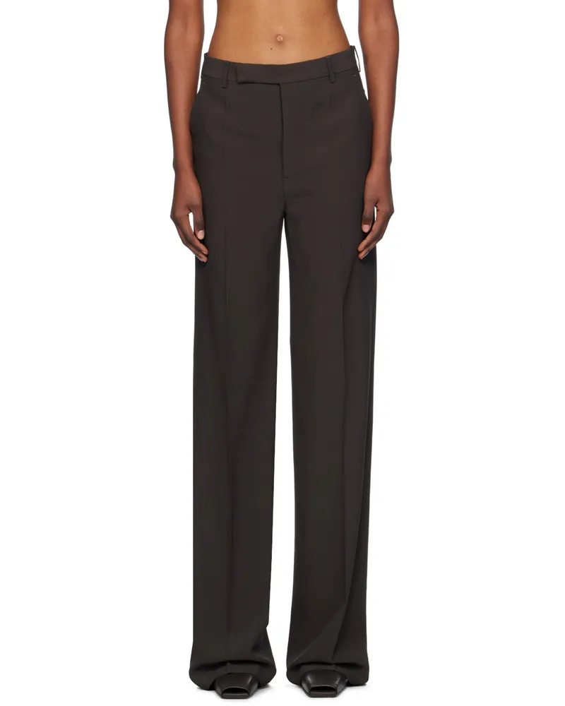 Rick Owens Gray Porterville Heavy Cady Dietrich Trousers 78