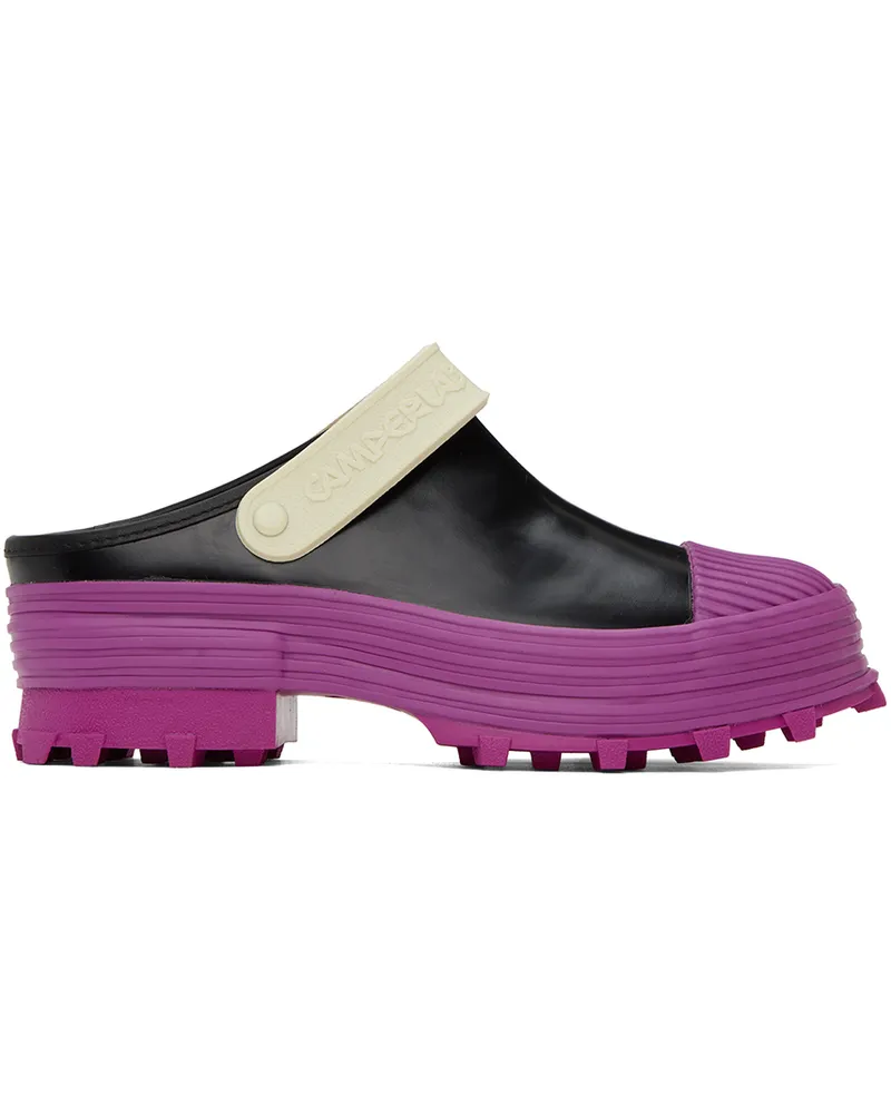 Camper Black & Purple Traktori Clogs Black