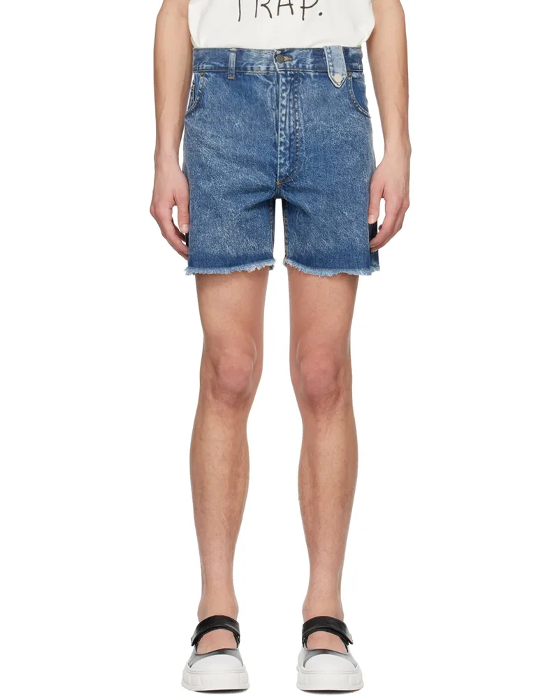 Egonlab Blue Five-Pocket Denim Shorts Blue