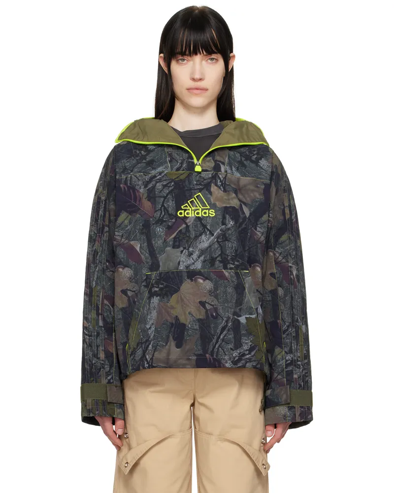 adidas Khaki Camo Q1 Jacket Olive