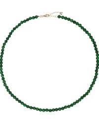 MATEO Green Malachite Beaded Choker 14kt