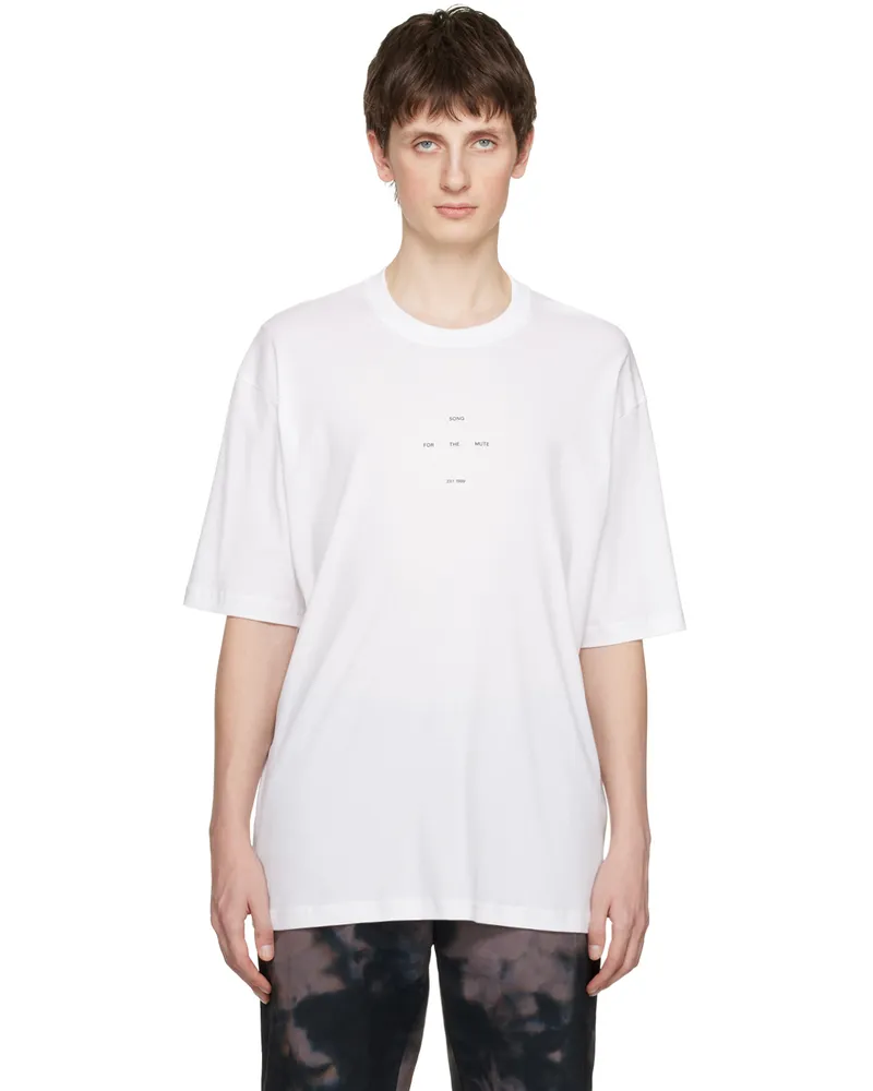 Song For The Mute White Oversized T-Shirt White