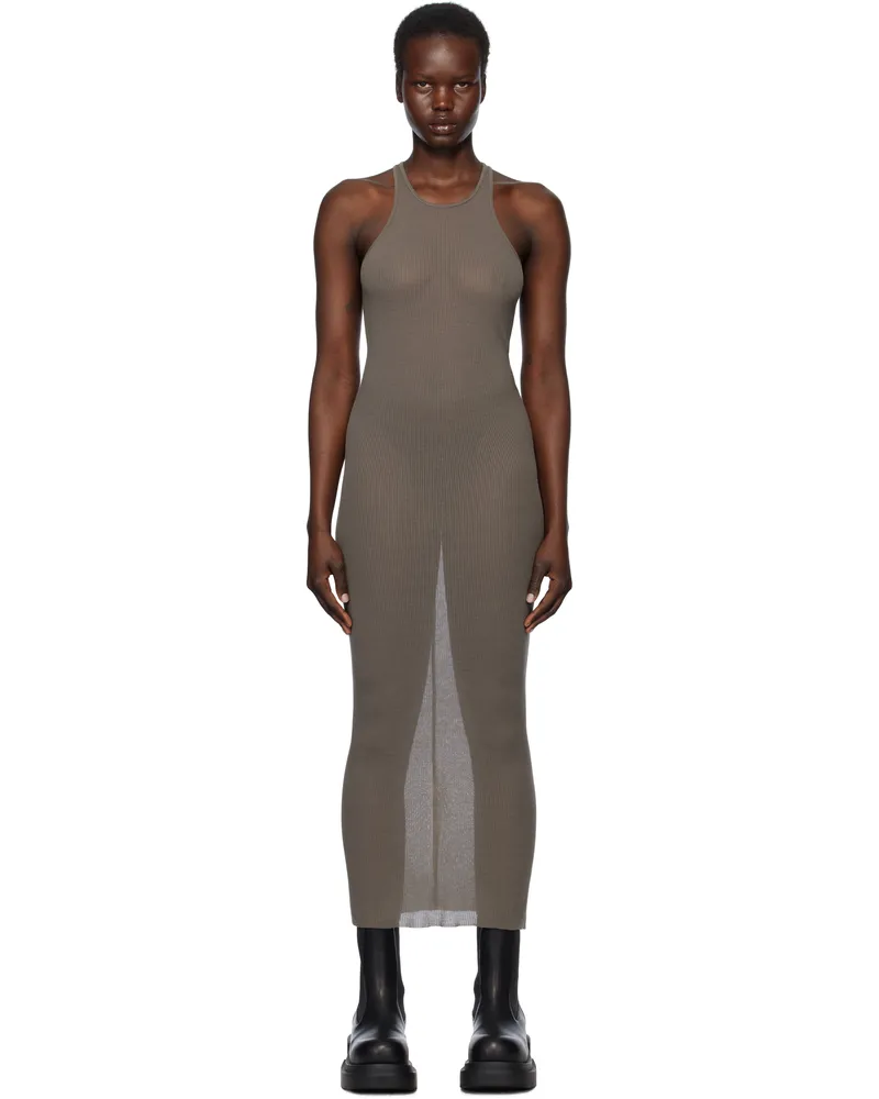 Rick Owens Gray Hollywood Tank Midi Dress 34