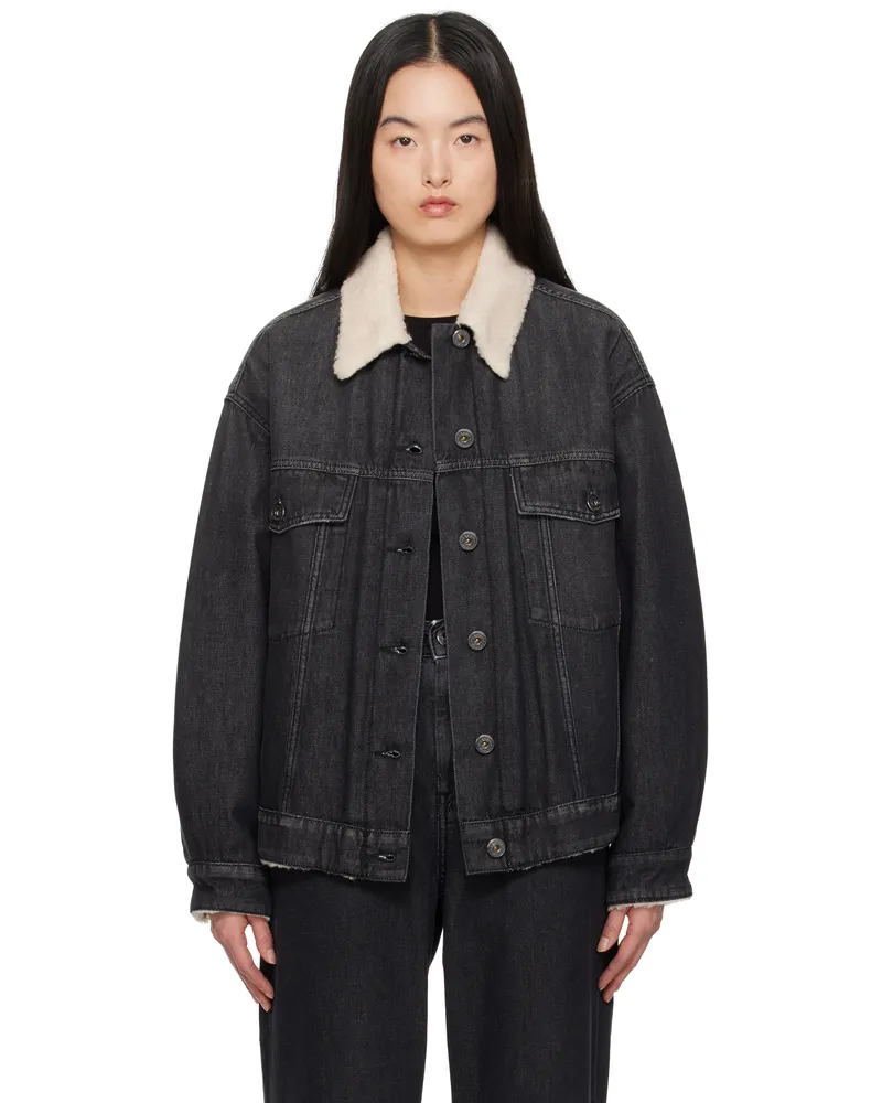 Max Mara Black Libano Denim Jacket 019